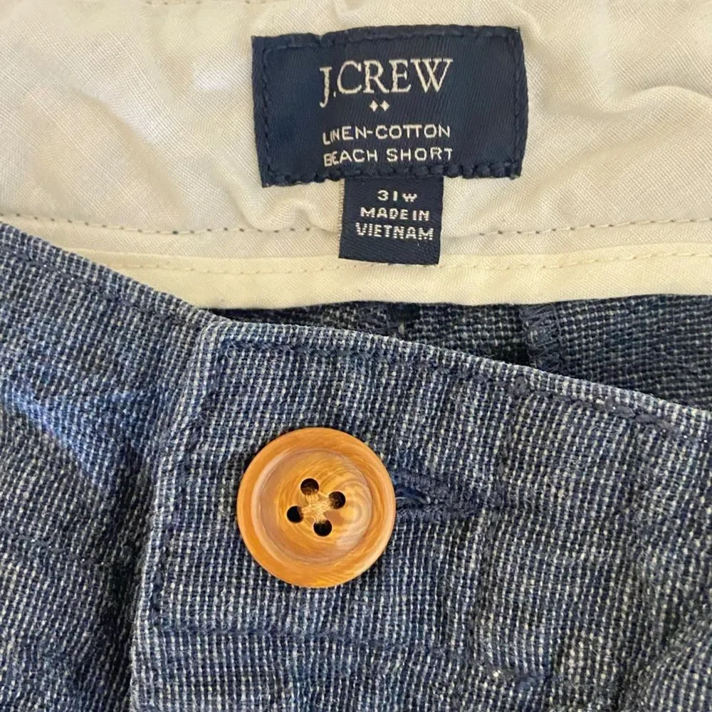 J. Crew - Linen/Cotton Beach Shorts - size 31